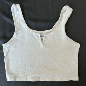 Wild Fable White Sleeveless Crop Top